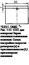 Подпись: ^0,05/1 ОбіБІ б> Рис. 5.42. СОП для контроля Экран наплавки головными волнами. Схема настройки скорости развертки (а) и чувствительности (б) при контроле наплавки 